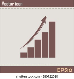 Vector icon growth diagram