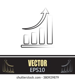 Vector icon growth diagram 