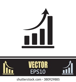 Vector icon growth diagram 