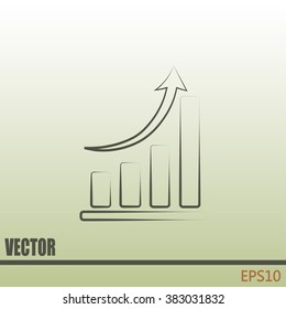 Vector icon growth diagram 