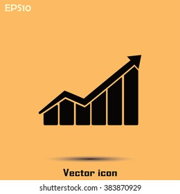 Vector icon growth diagram