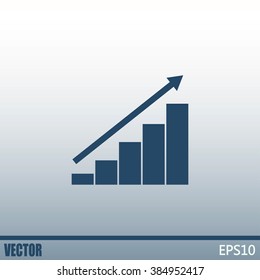 Vector icon growth diagram 