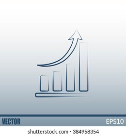Vector icon growth diagram 