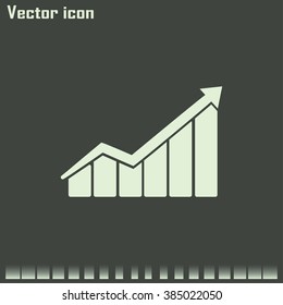 Vector icon growth diagram