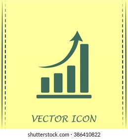 Vector icon growth diagram 