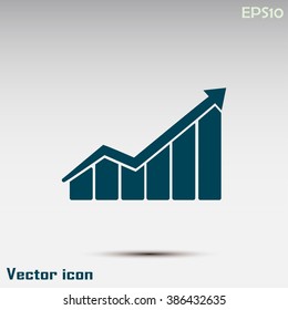 Vector icon growth diagram