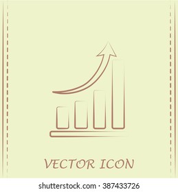 Vector icon growth diagram 