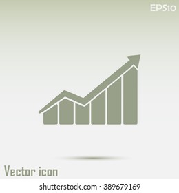 Vector icon growth diagram