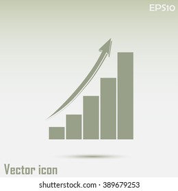 Vector icon growth diagram