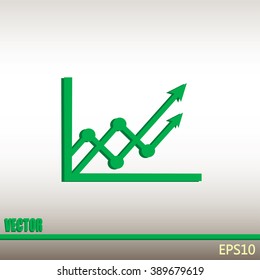 Vector icon growth diagram