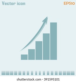 Vector icon growth diagram