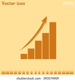 Vector icon growth diagram