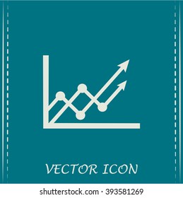 Vector icon growth diagram