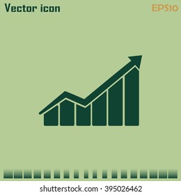 Vector icon growth diagram