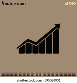 Vector icon growth diagram