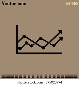 Vector icon growth diagram