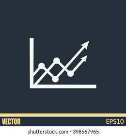 Vector icon growth diagram