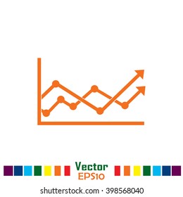Vector icon growth diagram