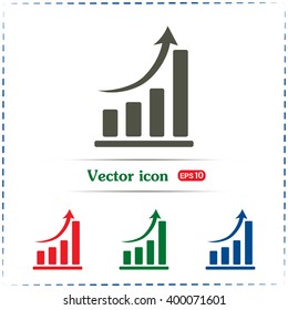 Vector icon growth diagram 