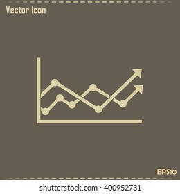 Vector icon growth diagram