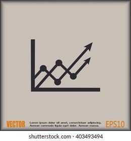 Vector icon growth diagram