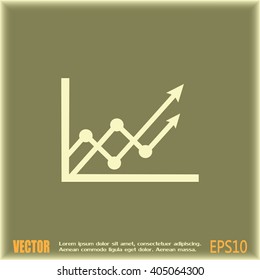 Vector icon growth diagram