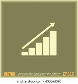 Vector icon growth diagram 