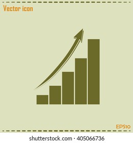 Vector icon growth diagram