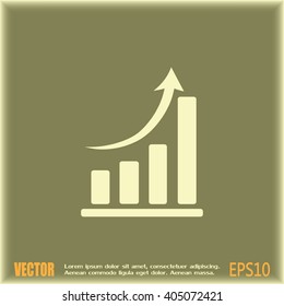 Vector icon growth diagram 
