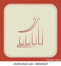 Vector icon growth diagram 