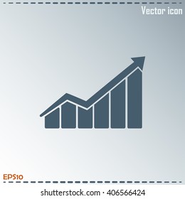 Vector icon growth diagram