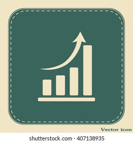 Vector icon growth diagram 