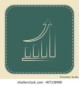 Vector icon growth diagram 