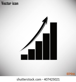 Vector icon growth diagram