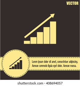 Vector icon growth diagram 