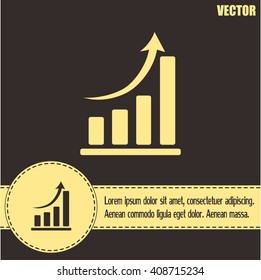 Vector icon growth diagram 