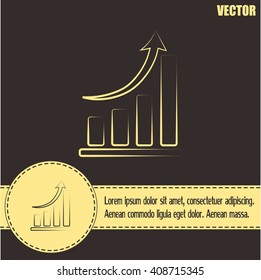 Vector icon growth diagram 