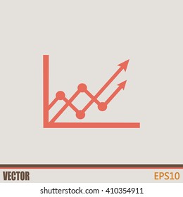 Vector icon growth diagram