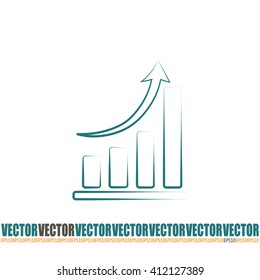 Vector icon growth diagram 