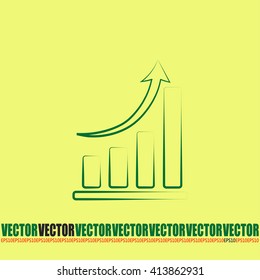 Vector icon growth diagram 