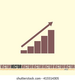 Vector icon growth diagram 
