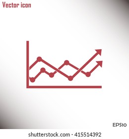 Vector icon growth diagram