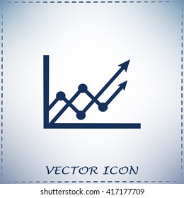 Vector icon growth diagram