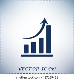 Vector icon growth diagram 