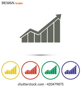 Vector icon growth diagram