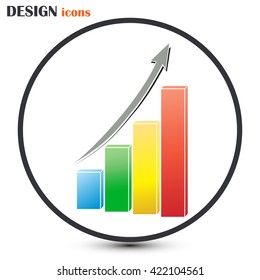 Vector icon growth diagram