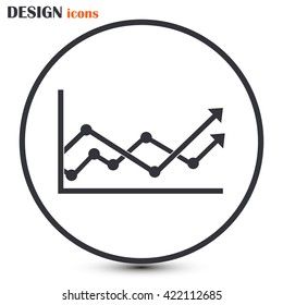 Vector icon growth diagram