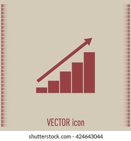 Vector icon growth diagram 