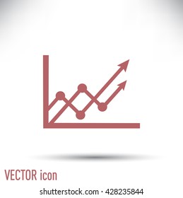 Vector icon growth diagram