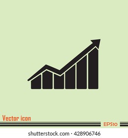 Vector icon growth diagram